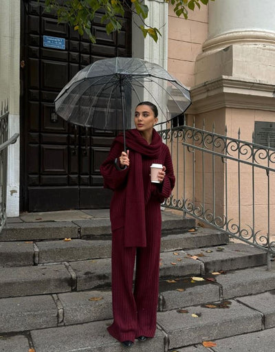 Keira® | Set mit V-Ausschnitt und Schal