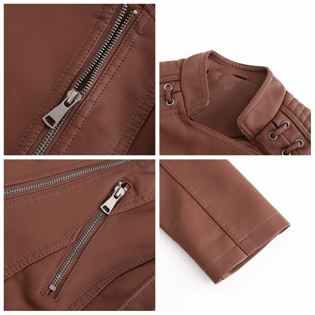 Marie - elegante lederjacke für einen zeitlosen look