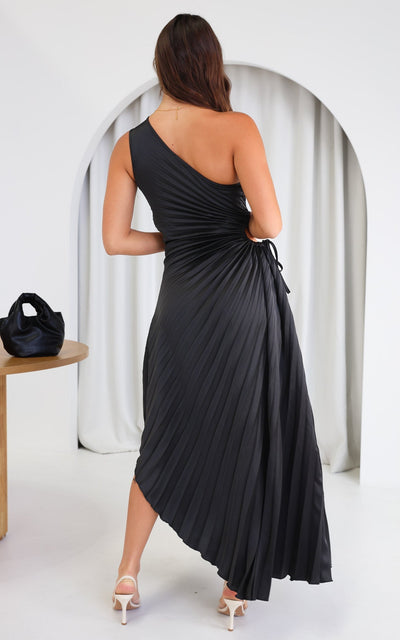 Rochelle - Schwarzes Maxi-Kleid