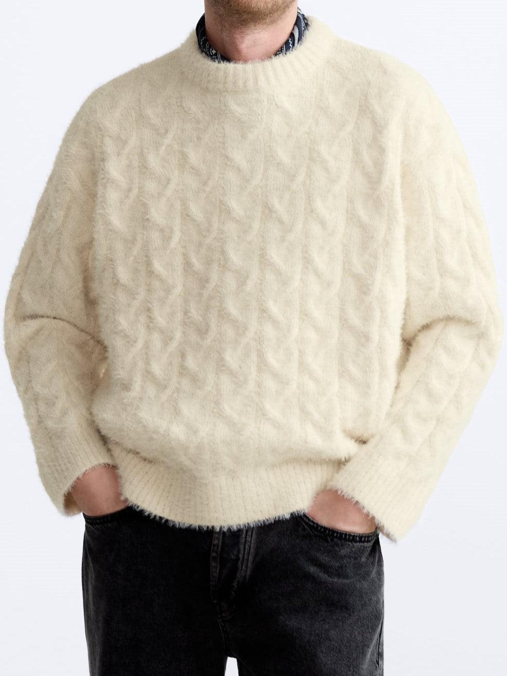 Klassischer Zopfstrickpullover für zeitlose Eleganz