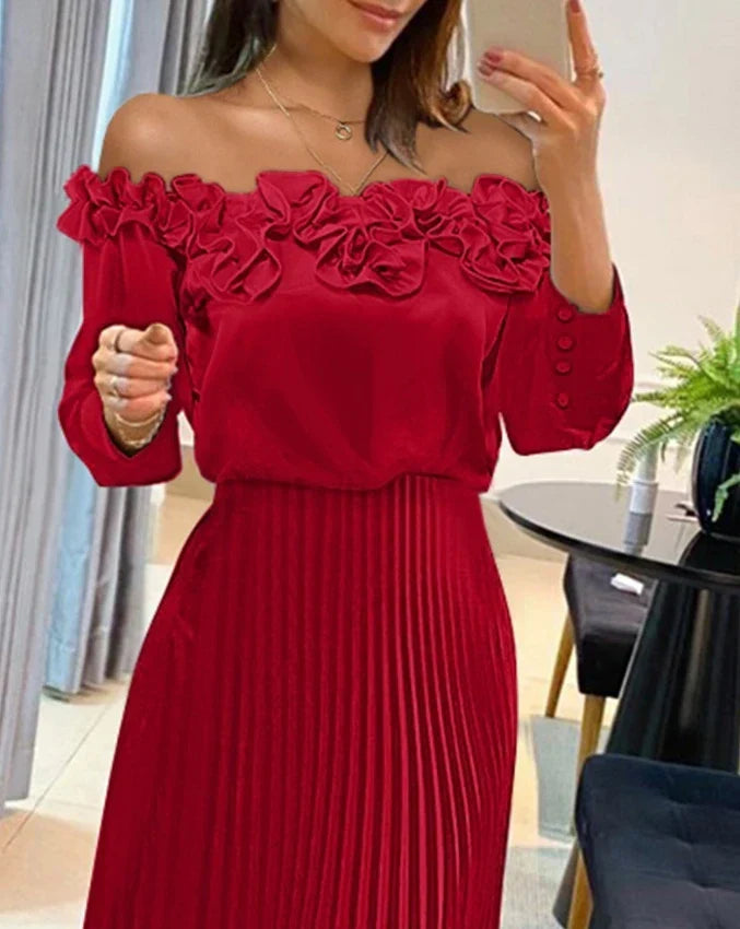 Aria | Atemberaubendes Off-Shoulder Maxikleid