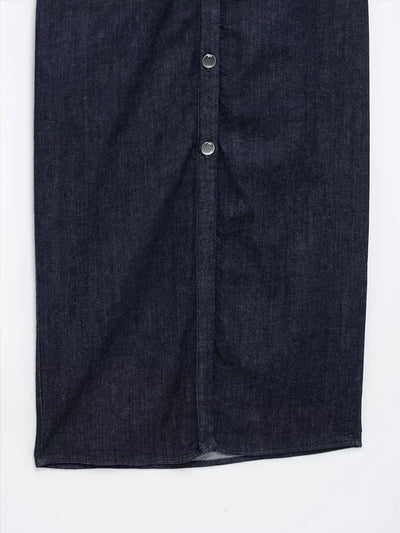 Damen-Midikleid aus Denim mit Knopfleiste und Taillengürtel – lässig-schickes Sommerkleid