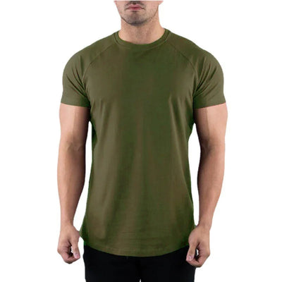 Herren Bequem Slim Fit T-Shirt | Rundhals