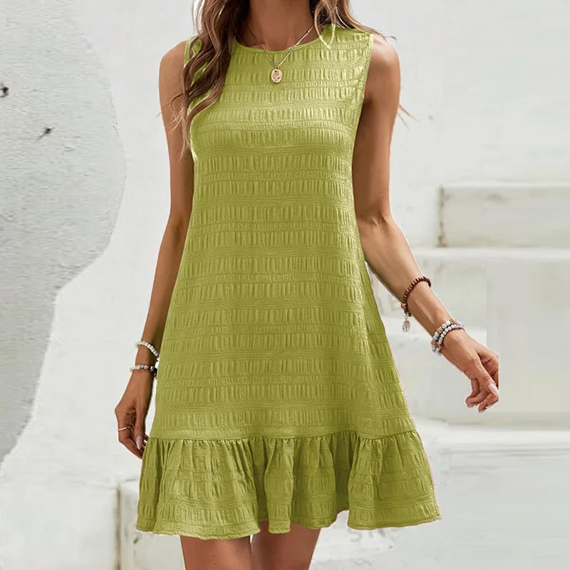 Isabella™ - Sommerliches ärmelloses Minikleid mit Rüschen