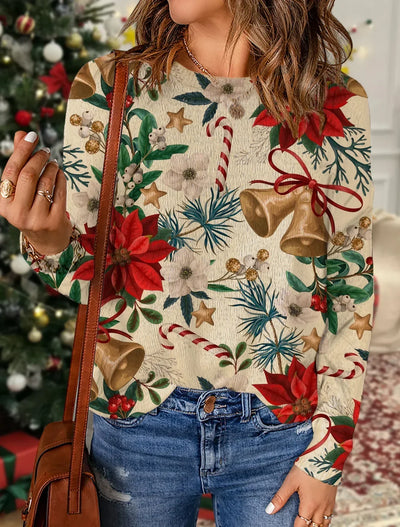 Doris® | Weihnachtspullover mit Rundhalsausschnitt