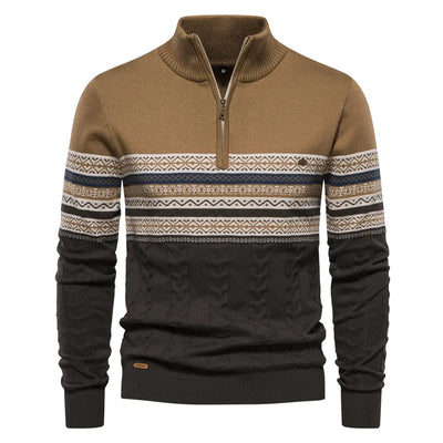Herren Retro Half-Zip Pullover