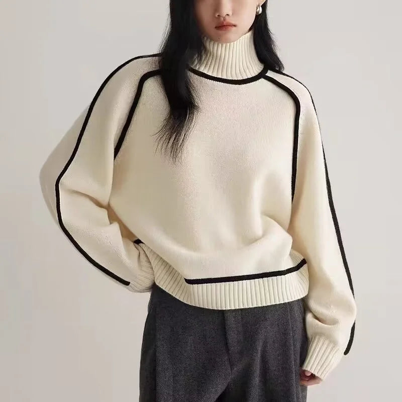 Élosise Chainette-Strickrollkragenpullover