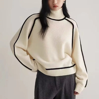 Élosise Chainette-Strickrollkragenpullover