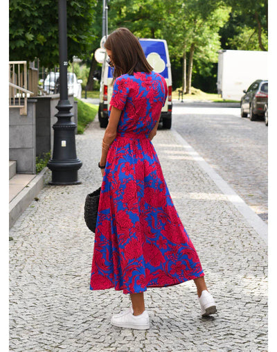 Suzanne – Elegantes V-Ausschnitt Kleid