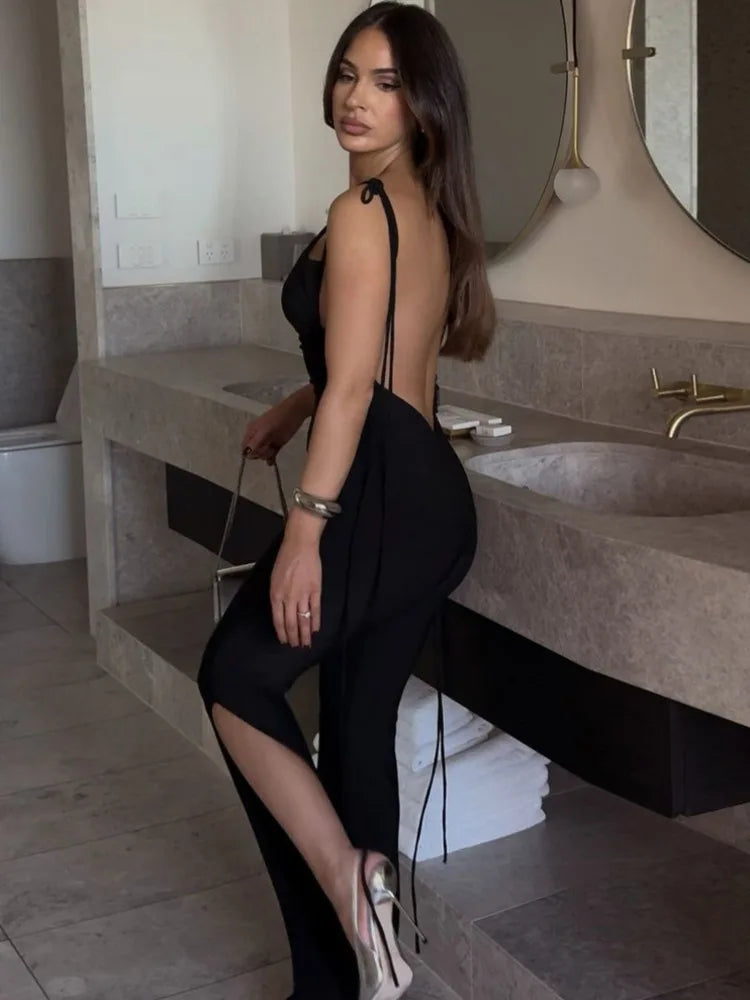 Dulsara | Ärmellose Kombination mit tiefem Rückenausschnitt