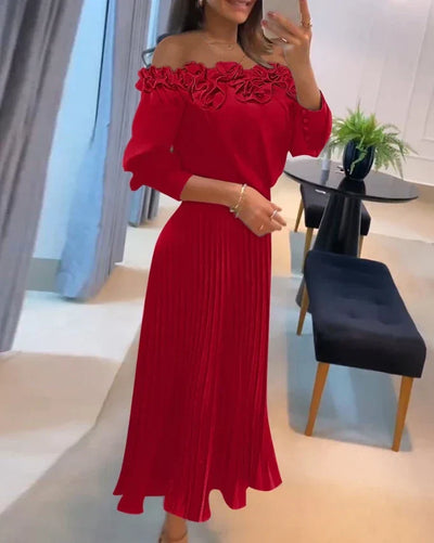 Aria | Atemberaubendes Off-Shoulder Maxikleid