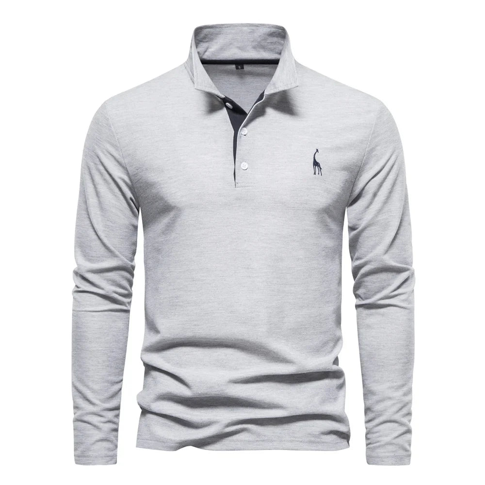 Ludwig | Elegantes Langarm-Poloshirt