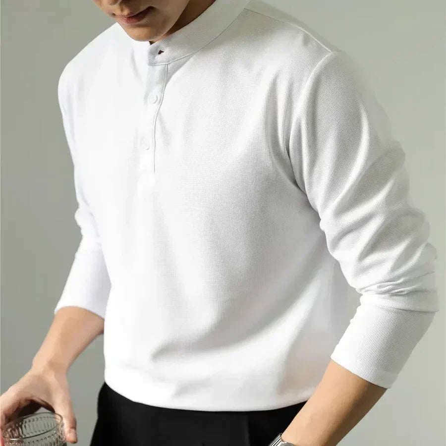 JORG - LANGÄRMELIGES T-SHIRT MIT HOHEM KRAGEN