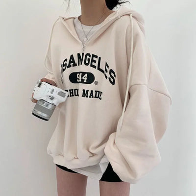 Layla® | Winter-Sweatshirt mit halbem Reißverschluss für Damen