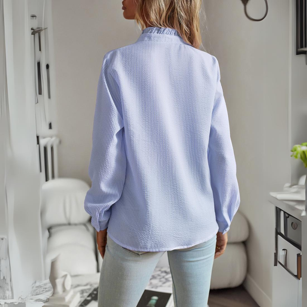 Damen Bluse – Chiffon – Rüschen – Eleganter Schnitt