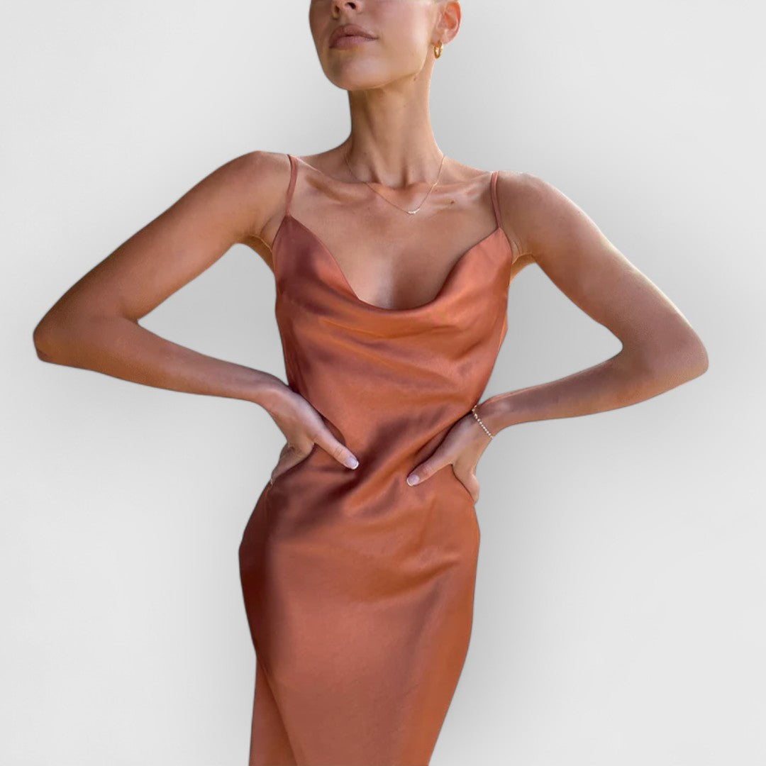 Daira | Elegantes Satinkleid