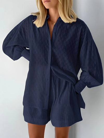 Evangeline -  Stylisches und luftiges Sommerset für Frauen - Bluse und Shorts