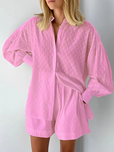 Evangeline -  Stylisches und luftiges Sommerset für Frauen - Bluse und Shorts