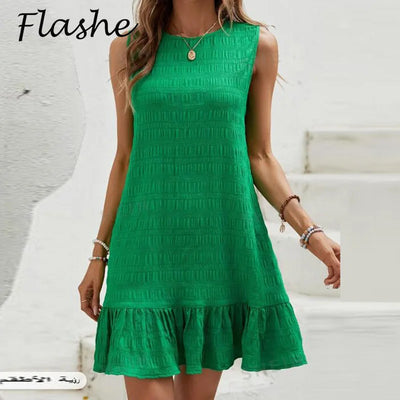 Isabella™ - Sommerliches ärmelloses Minikleid mit Rüschen