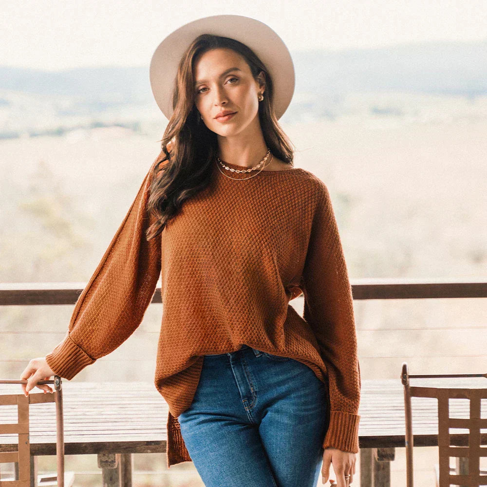 Isabel® | Lässiger Pullover mit geteiltem Saum