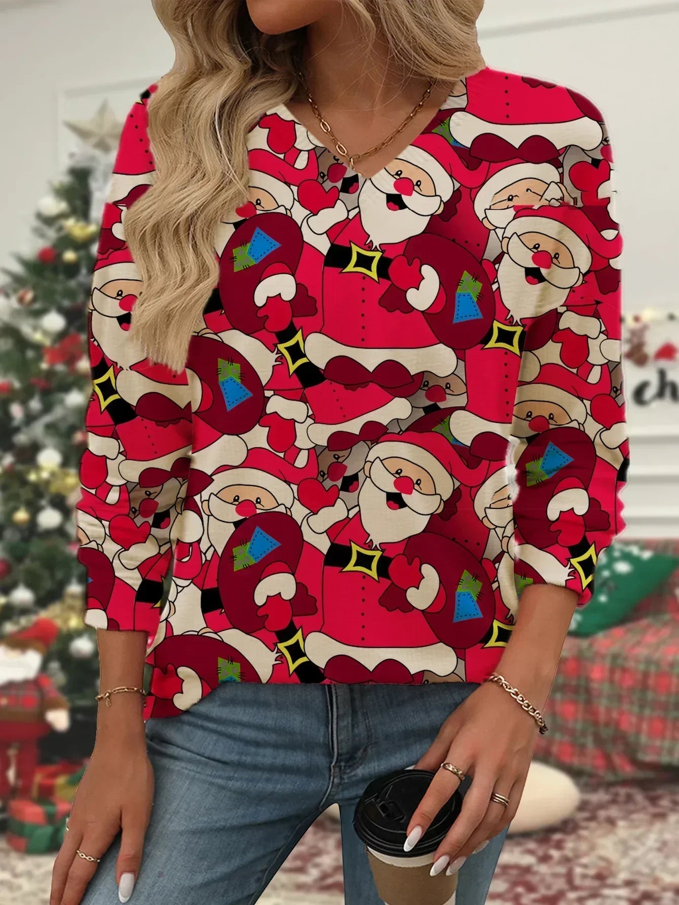 Doris® | Weihnachtspullover mit Rundhalsausschnitt