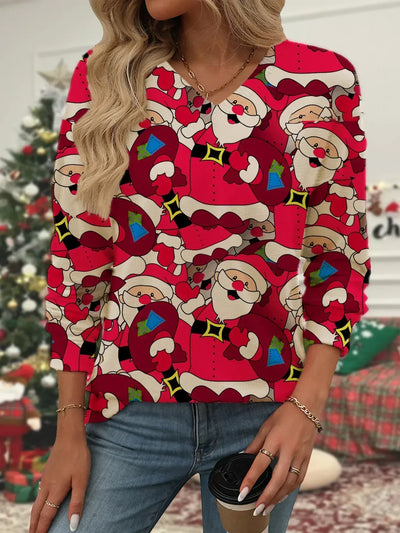 Doris® | Weihnachtspullover mit Rundhalsausschnitt
