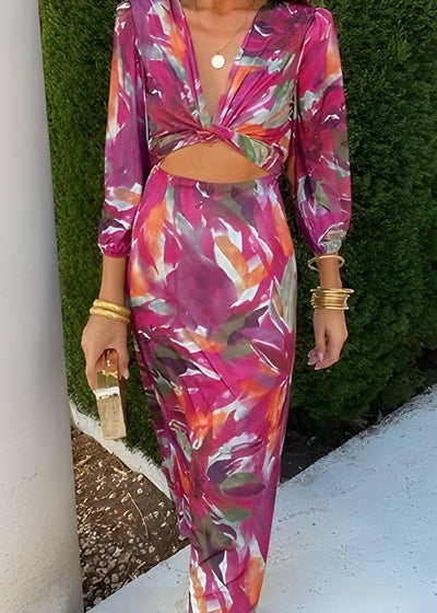 Romy - Elegantes Blumen Kleid