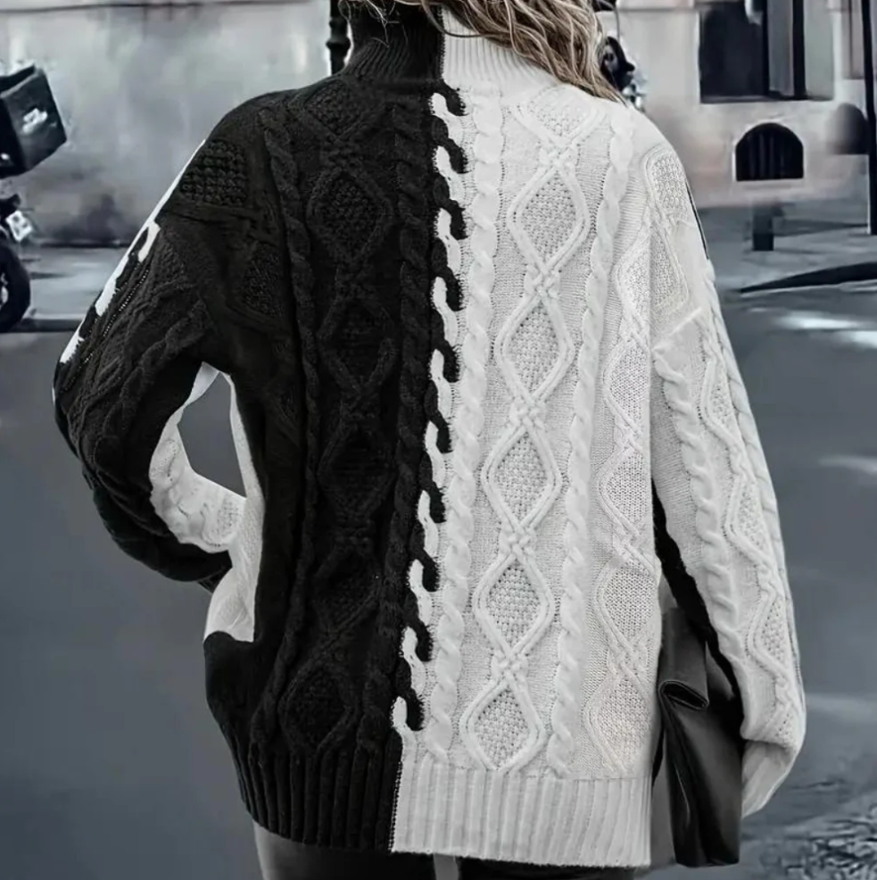 Lujza - stilvoller und moderner damen-rollkragenpullover für einen raffinierten look