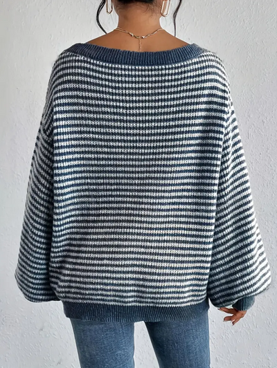 Athena - strickpullover mit abgesenkten schultern
