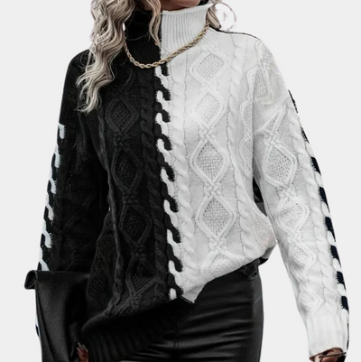 Lujza - stilvoller und moderner damen-rollkragenpullover für einen raffinierten look