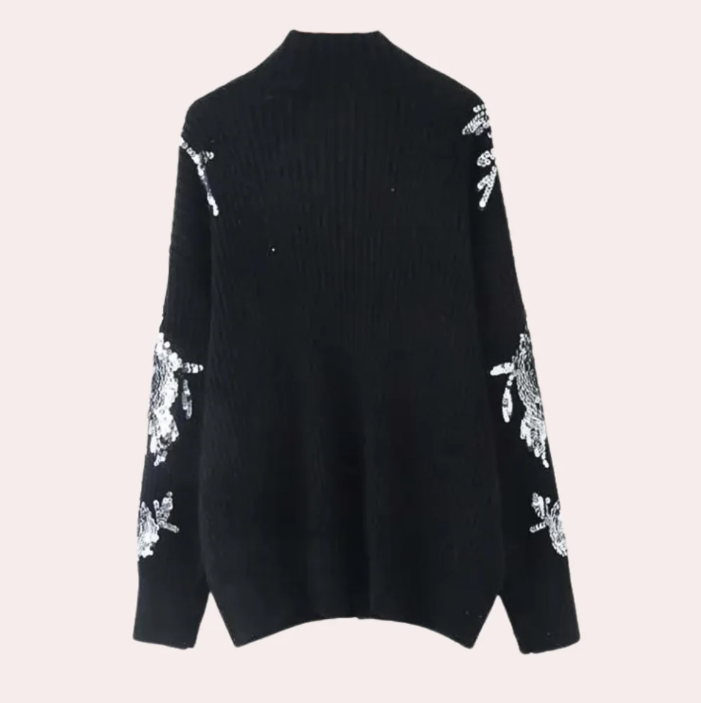 Laini - glamouröser paillettenpullover für damen