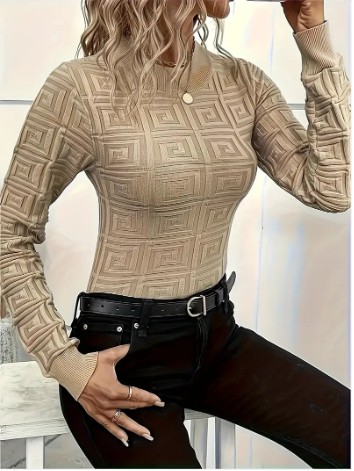 Holga - elegantes stricktop mit muster