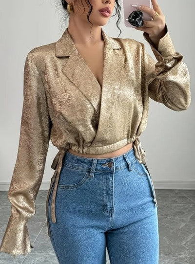 Ida – elegante wickelbluse