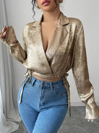 Ida – elegante wickelbluse