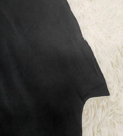 SpringStyle - schwarzes, einfarbiges oberteil mit kurzen armeln