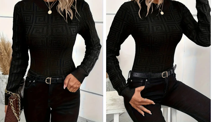 Holga - elegantes stricktop mit muster