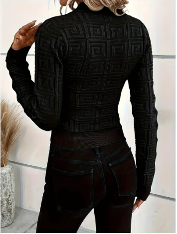 Holga - elegantes stricktop mit muster