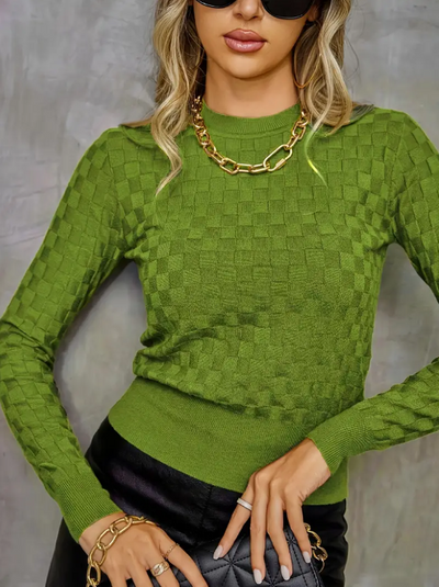 Rita – karierter strickpullover