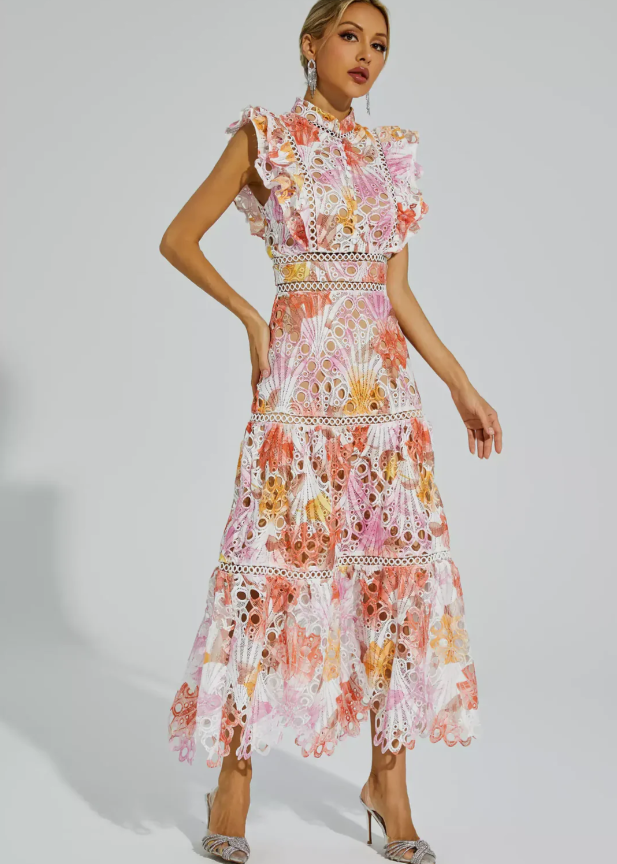 Melodie - Hohlärmloses Maxikleid