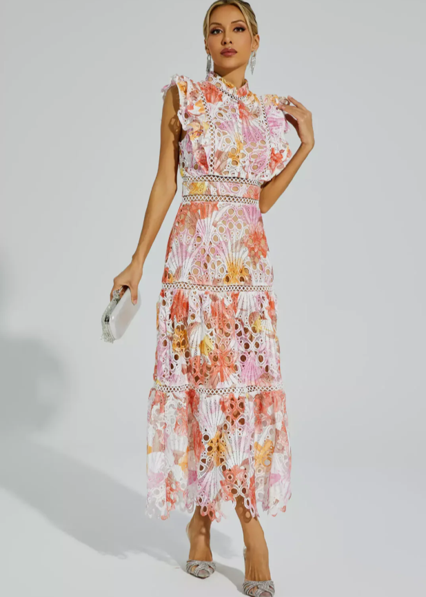 Melodie - Hohlärmloses Maxikleid