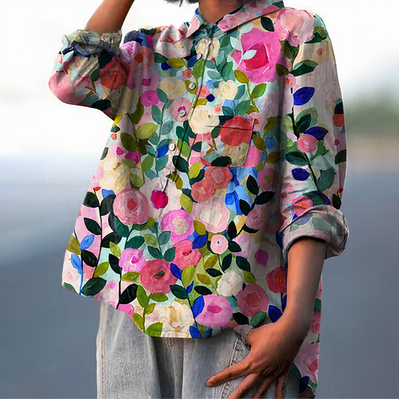 Marlene | Bluse mit romantischem Blumenprint