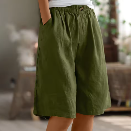 Sommer-Shorts Damen – Luftige Freizeithose mit weitem Schnitt & Stretchbund