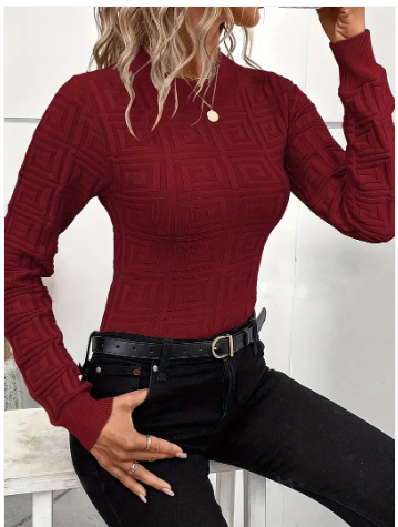 Holga - elegantes stricktop mit muster