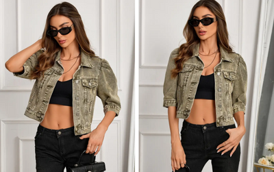 Seraphina - robuste, kurze jeansjacke