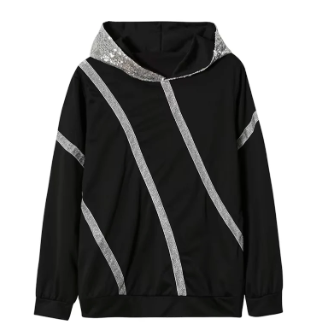 Sia lässiger hoodie mit paillettenprint