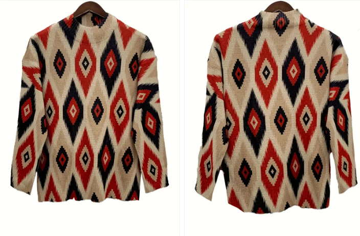 Ulrike pullover mit geometrischem print