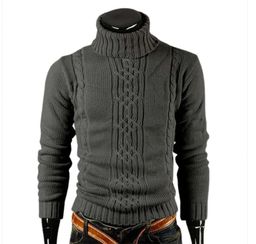 Rollkragenpullover aus baumwolle in zopfstrickoptik - Lucian