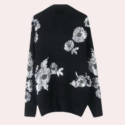 Laini - glamouröser paillettenpullover für damen