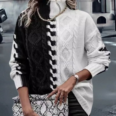 Lujza - stilvoller und moderner damen-rollkragenpullover für einen raffinierten look