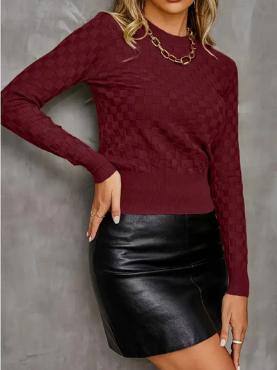 Rita – karierter strickpullover